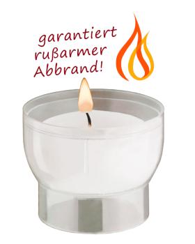 Votive lights with transparent polycarbonate cover, 47 mm Ø