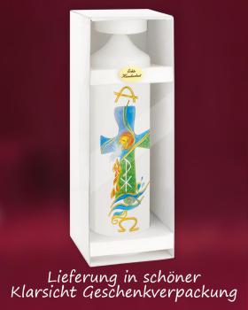 Preview: Osterkerze 225 x 70 mm  "Ich mache alles neu"