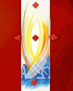 Preview: Osterkerze 800 x 80 mm "Ich mache alles neu"