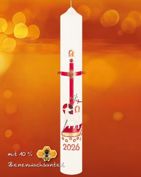 Osterkerze 600 x 80 mm AGNUS DEI mit Nägeln