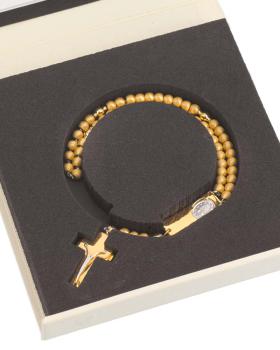 Rosalet mit gold mattierten Perlen aus Sterling Silber