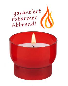Preview: Votive lights with red polycarbonate cover, 47 mm Ø