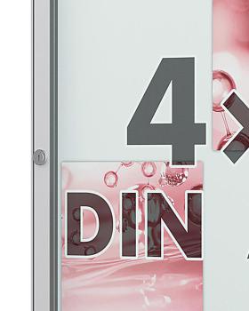 Preview: Stand consisting of 2 aluminum rectangular pipes, 80 x 40 mm