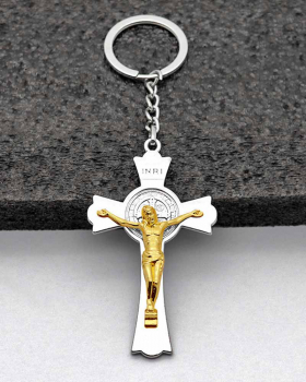 Schlüsselanhänger 13cm - Kreuz und Korpus