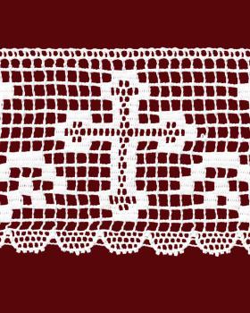 Preview: Spitze Baumwolle 10,7 cm breit Kelch & Kreuz