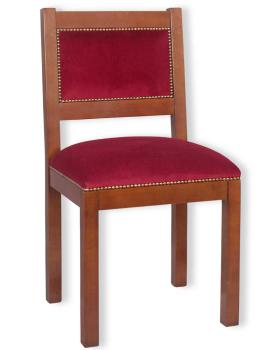 Mittelsedilie braun gebeizt mit Rückenlehne