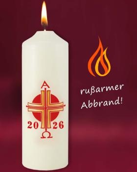 Preview: Osterkerze 180 x 60 mm A + O mit Jahreszahl