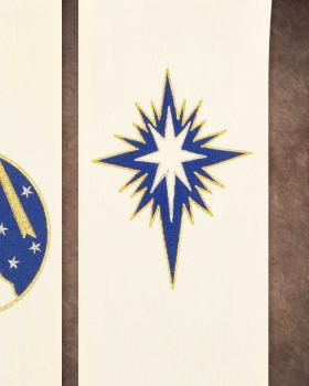 Preview: Marienstola weiß "Stern v. Bethlehem" 135 cm lang