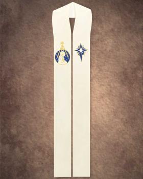 Marienstola weiß "Stern v. Bethlehem" 135 cm lang