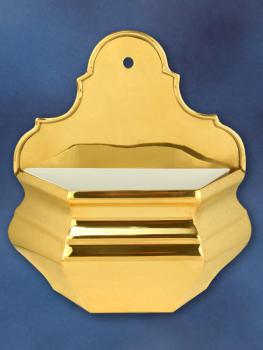 Preview: Weihwasser-Wandkessel Messing poliert