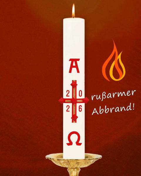 Easter candle red/gold, 2013, 800/80 mm