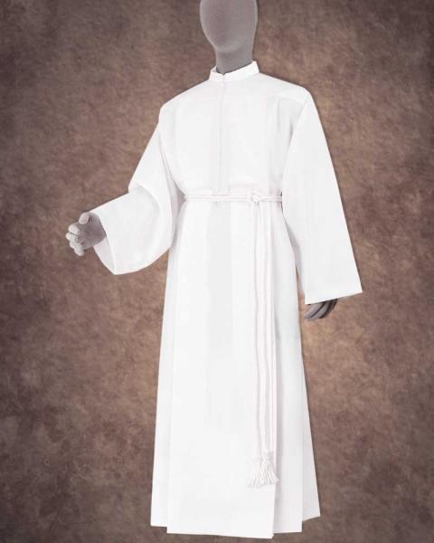 Albe mit Stehkragen 145 cm aus Baumwolle