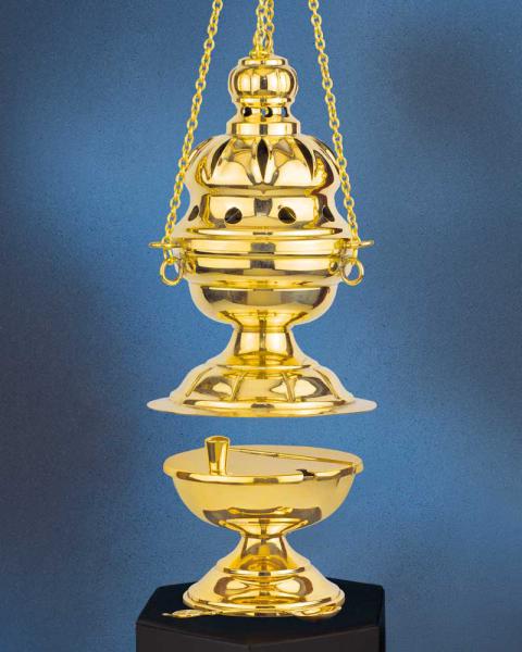 Censer for Epiphany carolers, nickel-plated
