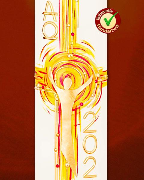 Osterkerze „Flammenkreuz“, 800/80 mm