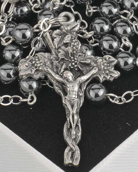 Ghirelli Rosenkranz Ampelos Hämatit Perlen 58 cm lang