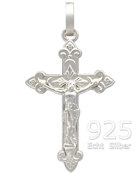 Kreuz Anhänger Kruzifix 18 x 30 mm 925 Silber