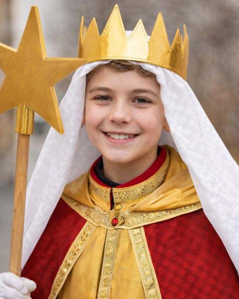 Orientalisches Kopftuch für Sternsinger 114 x 114 cm