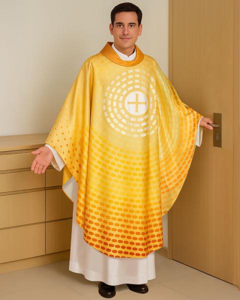 Kasel gold "Communio" 130 x 145 cm 100% Seide