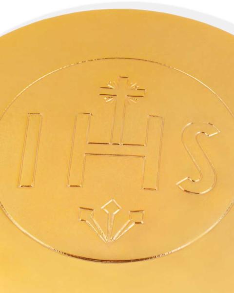 Hostiendose IHS Gravur 3,5 cm hoch, 7, 5 cm Ø