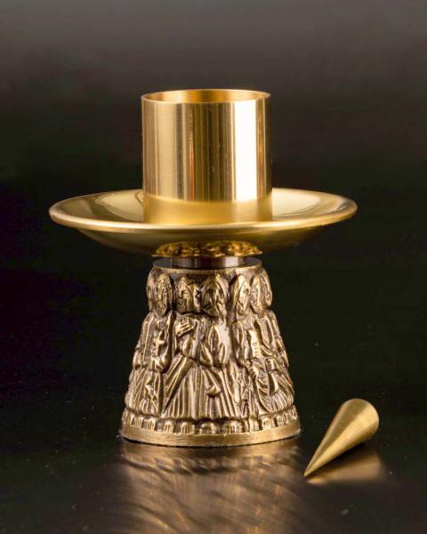 Altarleuchter Messing  7,5 cm hoch, 10,5 cm Ø