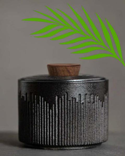 Schiffchen lagunenblau, Keramik