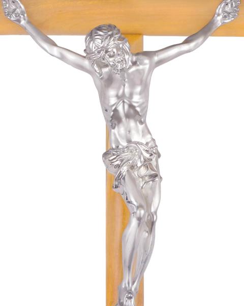 Prozessionskreuz aus Holz, Gesamthöhe 205 cm