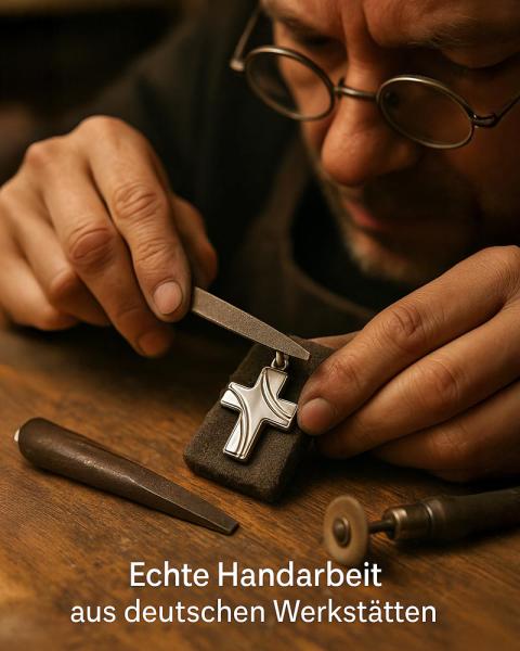 Kreuz Anhänger filigran m. Stein 18 x 26 mm 925 Silber