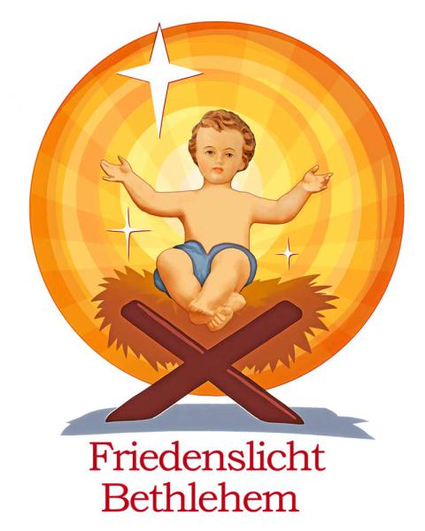 12 x Kerzenglas Friedenslicht Bethlehem 65 x 65 mm