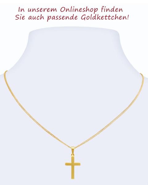 Kreuz Anhänger 12 mm x 18 mm 8ct Gold 333 matt