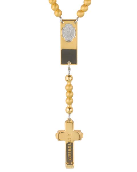 Rosalet mit gold mattierten Perlen aus Sterling Silber