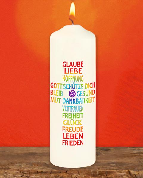 Kerze der Hoffnung 165 x 50 mm mit Aufdruck