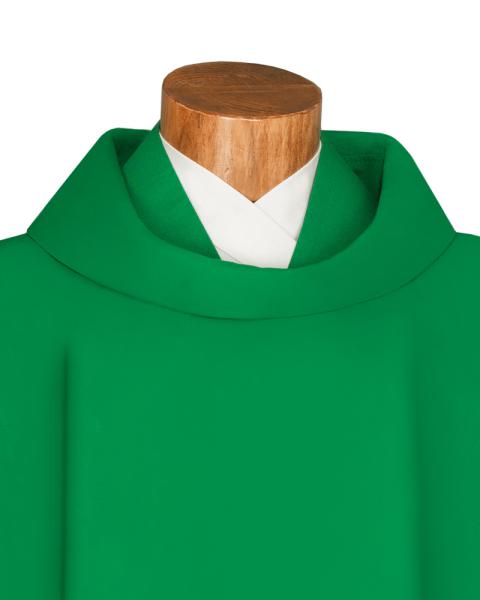 Kasel grün 130 x 150 cm Trevira Wolle Schalkragen