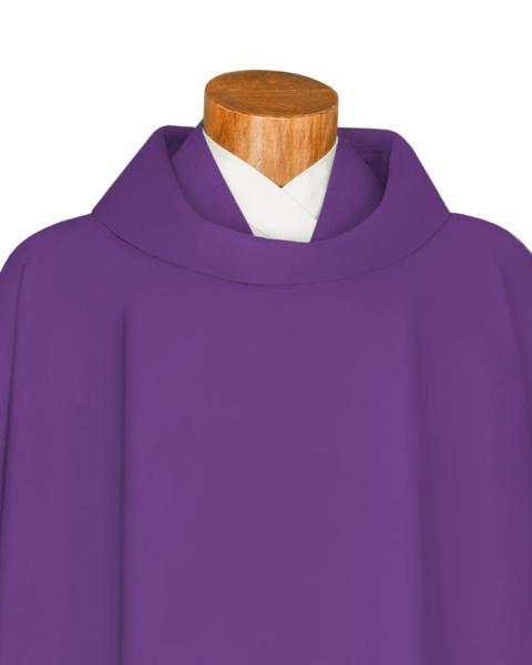 Kasel violett 130 x 150 cm Polyester & Baumwolle Schalkragen