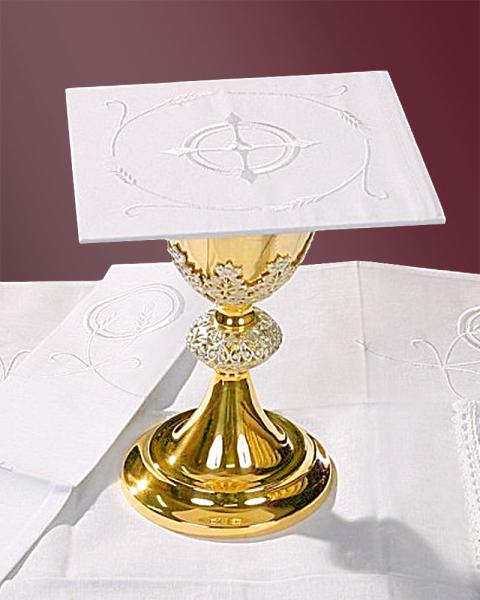 Kelchgarnitur 100 % Leinen 4-Teilig weiß