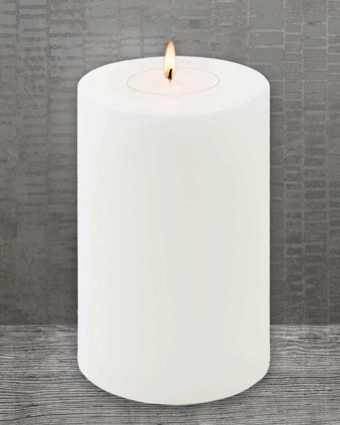 Teelicht- Dauerkerze weiß 12 cm hoch 8 cm Ø