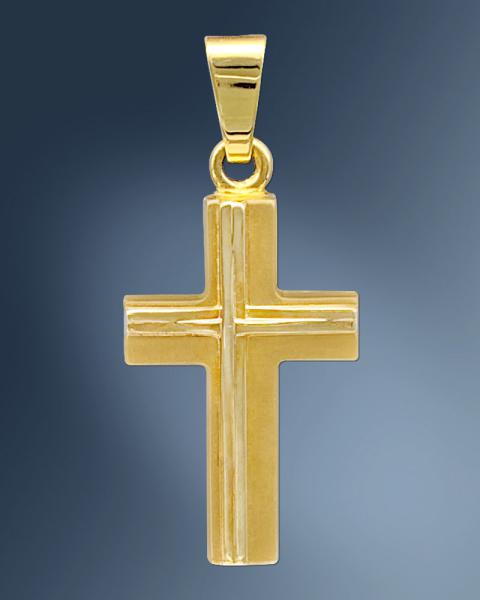 Kreuz Stege Anhänger 12 mm x 18 mm 9 ct Gold 375