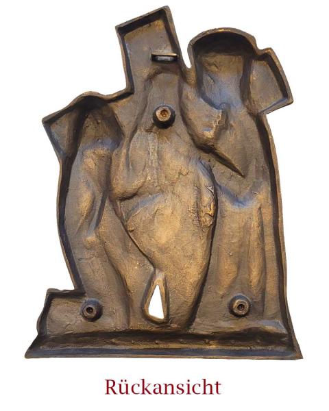 Bronzeplakette 24 x 33 cm 6. Kreuzwegstation Veronika