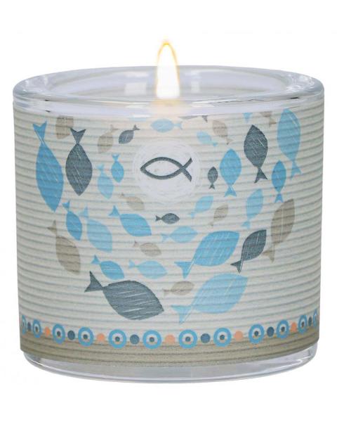 Glaswindlicht 6 cm, Jesus ist in unserer Mitte