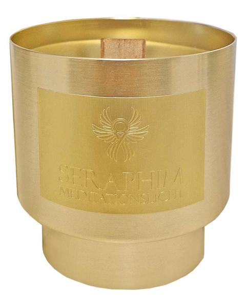 Meditationskerze handgearbeitet 8,5 x 9 cm