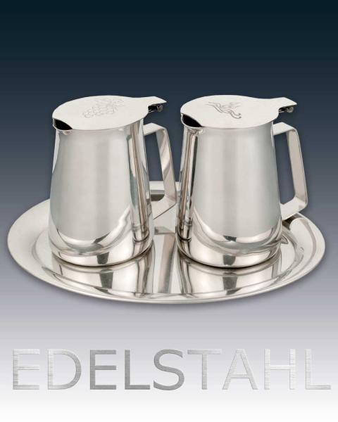 Messkännchengarnitur Edelstahl mit Lasergravur