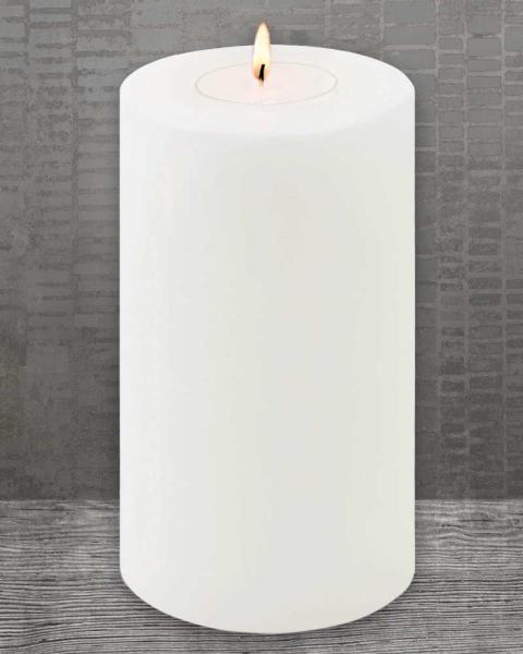 Teelichtkerze weiß 15 cm hoch 8 cm Ø für Teelichter