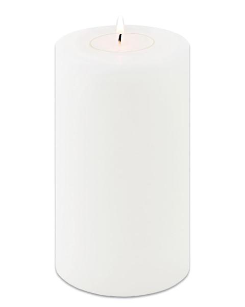 Teelichtkerze weiß 18 cm hoch 8 cm Ø