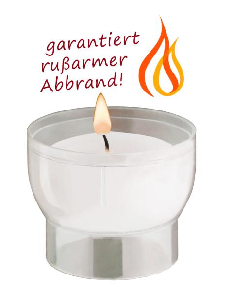 Votive lights with transparent polycarbonate cover, 47 mm Ø