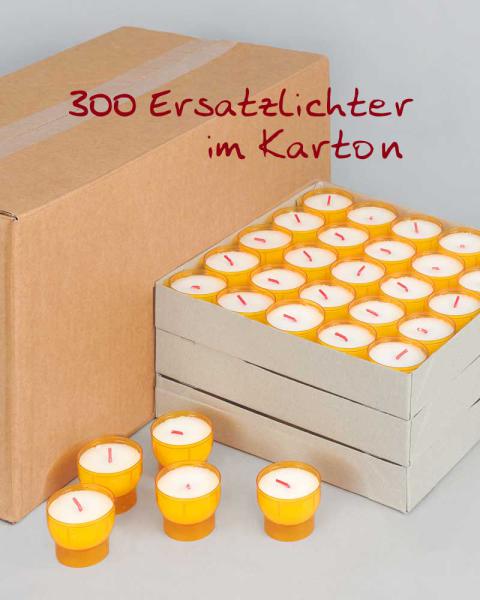 Opferkerzen 47mm, 3 Std. bernstein 300 Opferlichter
