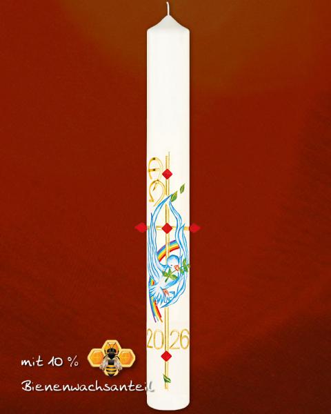 Osterkerze 800 x 80 mm "Frohe Botschaft" A + O