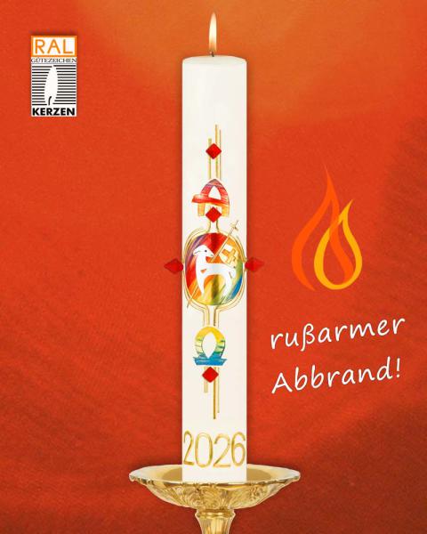 Osterkerze „Flammenkreuz“, 800/80 mm