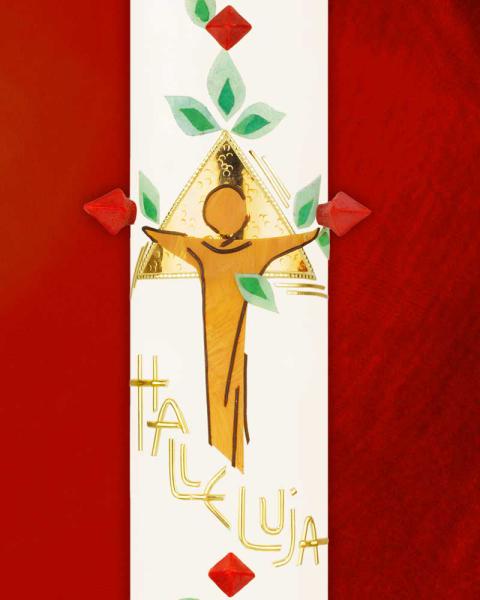 Osterkerze 800 x 80 mm "Hallelujah" Dreifaltigkeit