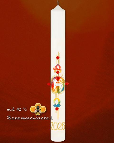 Osterkerze „Flammenkreuz“, 800/80 mm