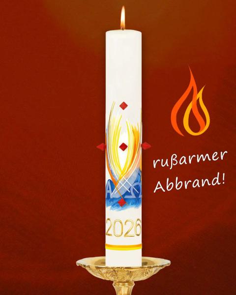 Osterkerze 600 x 70 mm  "Ich mache alles neu"