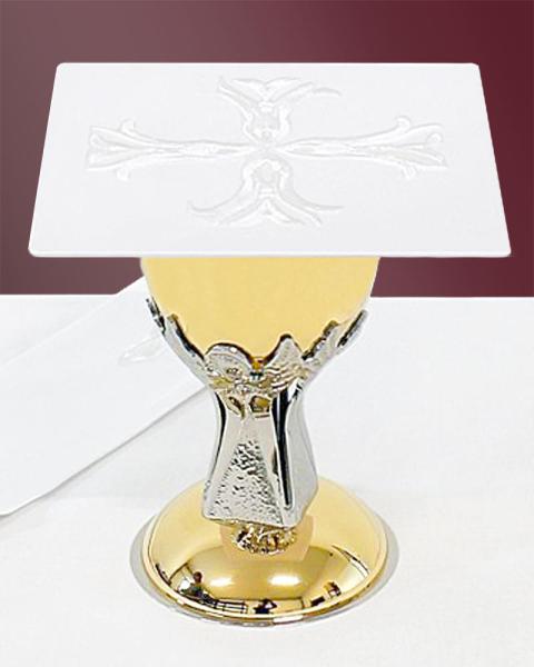 Kelchgarnitur mit barocker weißer Ornamentik, 4-teilig